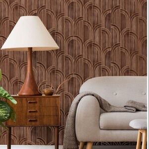 New Modella Wood Walnut Paste the Wall Wallpaper - 2 rolls